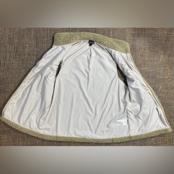 Patagonia Los Gatos Khaki Fleece Vest, Size L, Fair Trade Certified - Picture 6 of 10